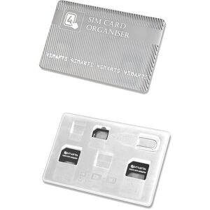 4smarts SIM Card Organiser - Simkort Adapter (Micro Sim + Nano Sim) Hvid