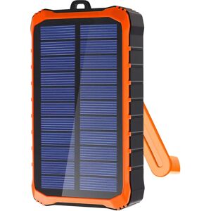 4smarts Prepper Solar Powerbank 12.000mAh - 2 x USB-A - Sort / Orange