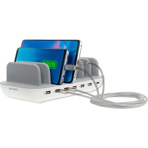 4Smarts 60W Charging Station m. 6 x USB-A & 1 x USB-C - Hvid