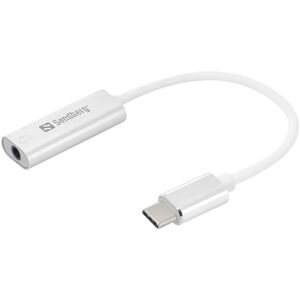 Sandberg USB-C til Jack-stik 3.5 mm Adapter - Hvid