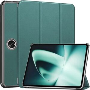 TABLETCOVERS.DK OnePlus Pad / Oppo Pad 2 Tri-Fold Læder Cover m. Vågeblus Funktion - Mørkegrøn