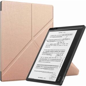 EIDERWOOD Kobo Elipsa 2E Origami Kunstlæder Cover m. Pen Holder - Lyserød