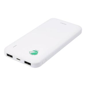 Deltaco 10.5W PowerBank med Svanemærke 10.000 mAh - 2 x USB-A - Hvid