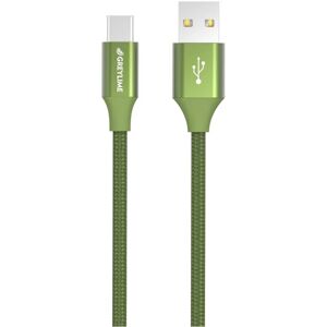 GreyLime Braided (3A/15W) USB-C Kabel 1 m. - Grøn