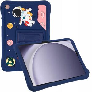 TABLETCOVERS.DK Samsung Galaxy Tab A9+ (Plus) Børne Cover m. Stander & Cartoon - Mørkeblå