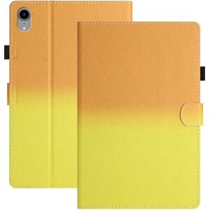 TABLETCOVERS.DK iPad Air (2022 / 2020) / Pro 11 (2022 / 2021 / 2020 / 2018) Flipstander Læder Cover m. Vågeblus Funktion & Kortholder - Orange / Gul