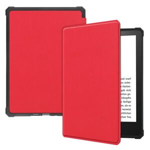 TABLETCOVERS.DK Amazon Kindle Paperwhite 5 11th Generation (2021) Læder Flip Cover - Rød
