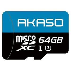 AKASO 64GB Micro-SD Kort til Kamera - 100MB/s - Sort / Blå