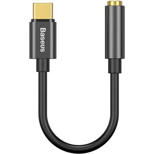 Baseus L54 USB-C til 3.5 mm Mini Jack Audio Adapter - 9 cm - Sort