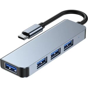 Tech-Protect 4in1 USB-C Multiport Hub - 4 x USB-A - Grå