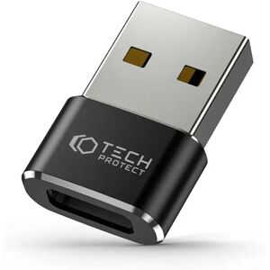 Tech-Protect Ultraboost USB-A til USB-C Adapter - Sort