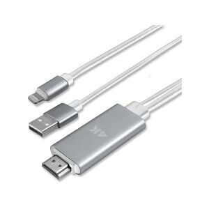 4smarts Lightning til 4K HDMI Kabel 1.8 m - Hvid