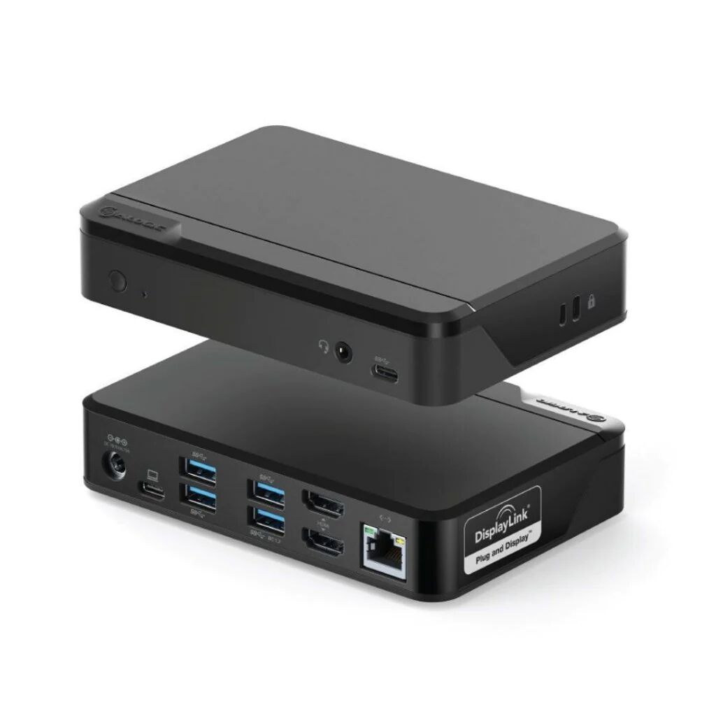 ALOGIC Universal Twin HD Pro USB-C Dock m. 85W Strømforsyning - Sort