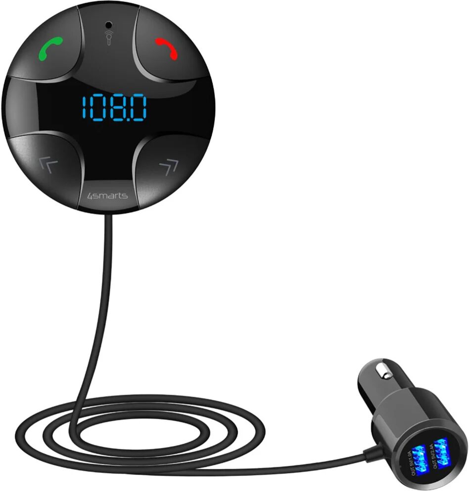 4smarts DashRemote Bluetooth FM Transmitter m. Håndfri Telefoni - Sort