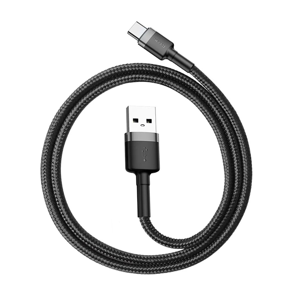 Baseus Cafule (3A/15W) USB-C Kabel 1 m. Sort