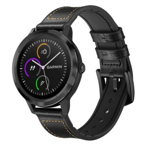 MOBILCOVERS.DK Smartwatch Læder Rem (20mm) Læder Rem - Sort