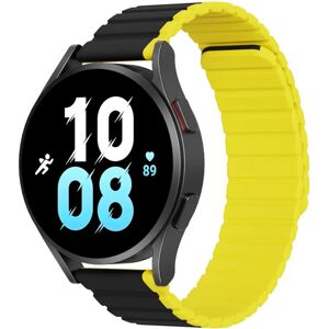 Dux Ducis Universal Smartwatch Rem 20mm LD-Series Magnetisk Silikone Rem - Sort / Gul