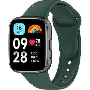 MOBILCOVERS.DK Xiaomi Redmi Watch 3 Active Silikone Rem - Mørkegrøn