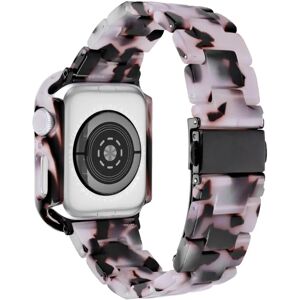 MOBILCOVERS.DK Apple Watch 9/8/7 (45mm) Harpiks Rem & Cover - Sort / Lyserød