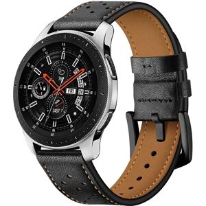 Samsung Galaxy Watch (42mm) Tech-Protect Ægte Læder Rem - Sort