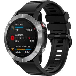 Fixed Universal Garmin 22mm QuickFit Silikone Rem - Sort