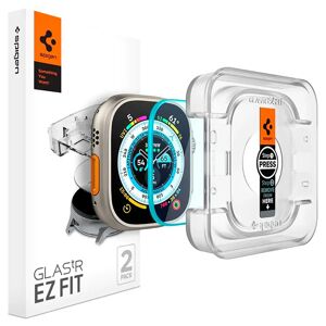Apple Watch Ultra 1 / 2 (49mm) Spigen EZ Fit GLAS.tR Skærmbeskyttelse - 2-Pak - Gennemsigtig