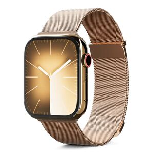 Apple Watch (42/44/SE/45/49mm) Epico Milanese+ (Plus) Rustfri Stål Rem - Gold