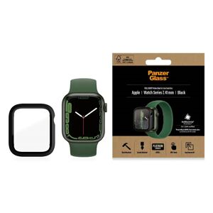 PanzerGlass Apple Watch 9/8/7 (41mm) Full Body Protection Cover + Indbygget Skærmbeskyttelse m. Anti-Bacterial - Sort