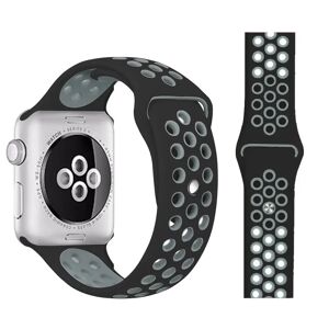 MOBILCOVERS.DK Apple Watch (38/40/SE/41MM) To-Farvet Silikone Rem - Sort / Grå