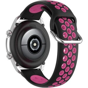 MOBILCOVERS.DK Universal Smartwatch To-Farvet Silikone Rem (20mm) - Sort / Pink