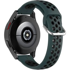 MOBILCOVERS.DK Universal Smartwatch To-Farvet Silikone Rem (20mm) - Olivengrøn / Sort