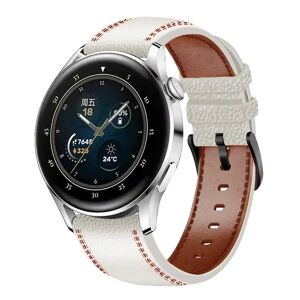MOBILCOVERS.DK Smartwatch Imiteret Læder Rem (22mm) - Hvid