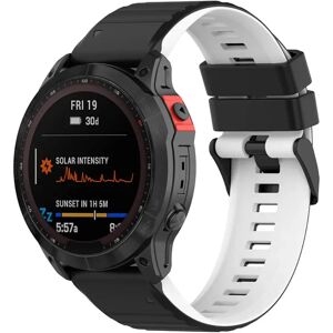 MOBILCOVERS.DK Universal Garmin 22mm Riflet Silikone Rem m. Værktøj - Sort / Hvid