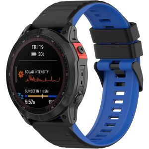 MOBILCOVERS.DK Universal Garmin 22mm Riflet Silikone Rem m. Værktøj - Sort / Blå