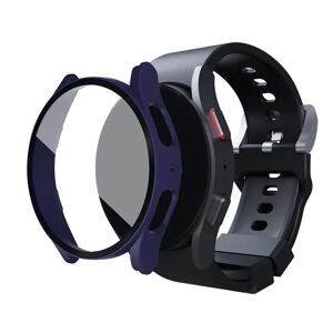 MOBILCOVERS.DK Samsung Galaxy Watch 4 / 5 (44mm) Hård Plast Cover m. Indbygget Skærmbeskyttelse - Blå