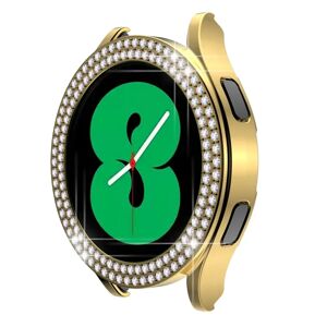 MOBILCOVERS.DK Samsung Galaxy Watch 4 / 5 44mm Hårdt Plast Cover m. Rhinsten - Guld