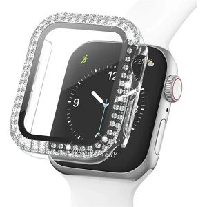 MOBILCOVERS.DK Apple Watch (44mm) Hårdt Plast Case m. Indbygget Skærmbeskyttelse - Gennemsigtig & Rhinsten