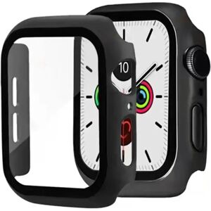 MOBILCOVERS.DK Apple Watch 9/8/7 (41mm) Hård Plast Cover m. Indbygget Skærmbeskyttelse - Sort