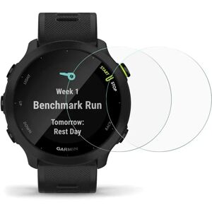 MOBILCOVERS.DK Garmin Forerunner 55 Arc Edge Hærdet Glas Skærmbeskyttelse - 2 Pak - Gennemsigtigt