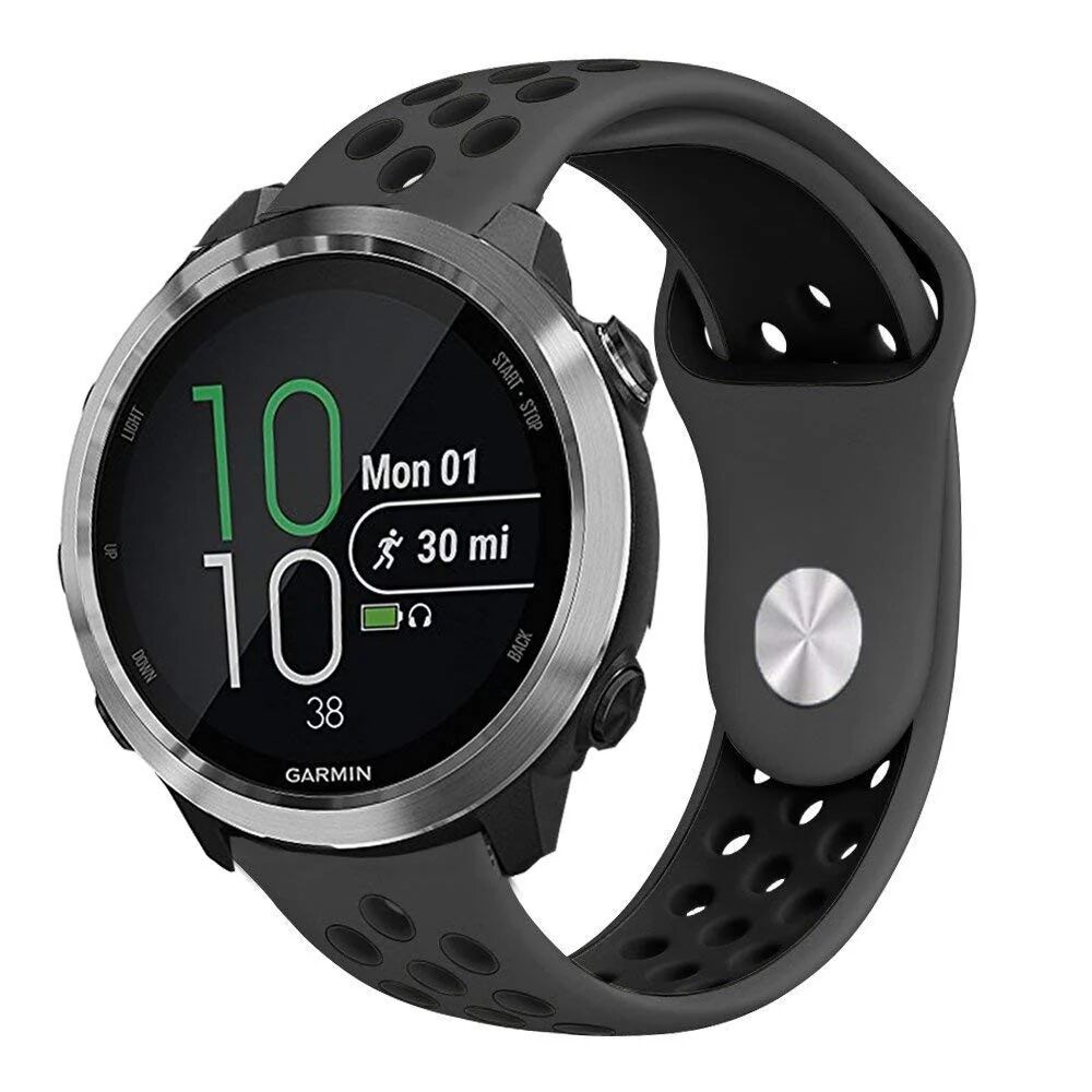 MOBILCOVERS.DK Smartwatch Hullet Silikone Rem (20mm) - Sort