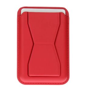 TelForceOne Læder Kortholder m. Ståfunktion - Rød