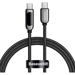 Baseus Display 100W USB-C til USB-C Kabel - 1m - Sort