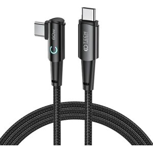 Tech-Protect Ultraboost PD 60W/6A Vinklet USB-C til USB-C Kabel 2m - Sort