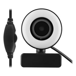T'NB USB Webcam 1080p 30fps m. Mikrofon & Ring Light - Sort