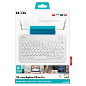 SBS Trådløst Bluetooth Tastatur - Dansk Tastatur - Hvid