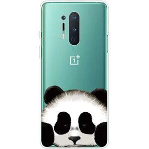 MOBILCOVERS.DK OnePlus 8 Pro Fleksibel Plastik Cover m. Print - Gennemsigtig / Panda