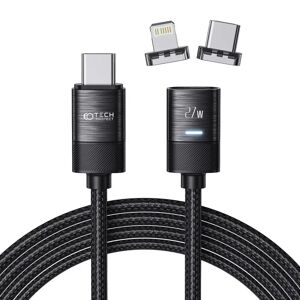 Tech-Protect Ultraboost 3A 2-in-1 Kabel USB-C til USB-C og Lightning 2m - Sort