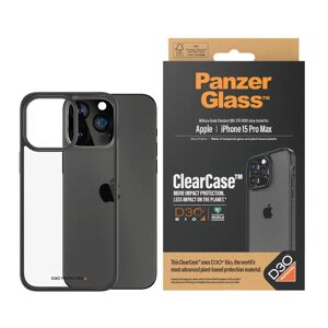 iPhone 15 Pro Max Cover PanzerGlass D3O Bio ClearCase - Sort Kant