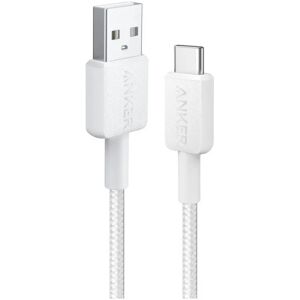 Anker 322 USB-C Kabel 15W m. Nylon 1.8m - Hvid