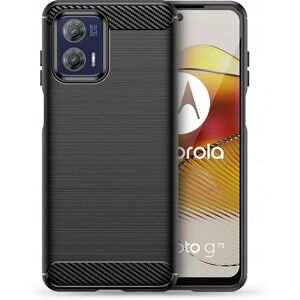 Motorola Moto G73 Tech-Protect Fleksibelt Plastik Carbon Cover - Sort